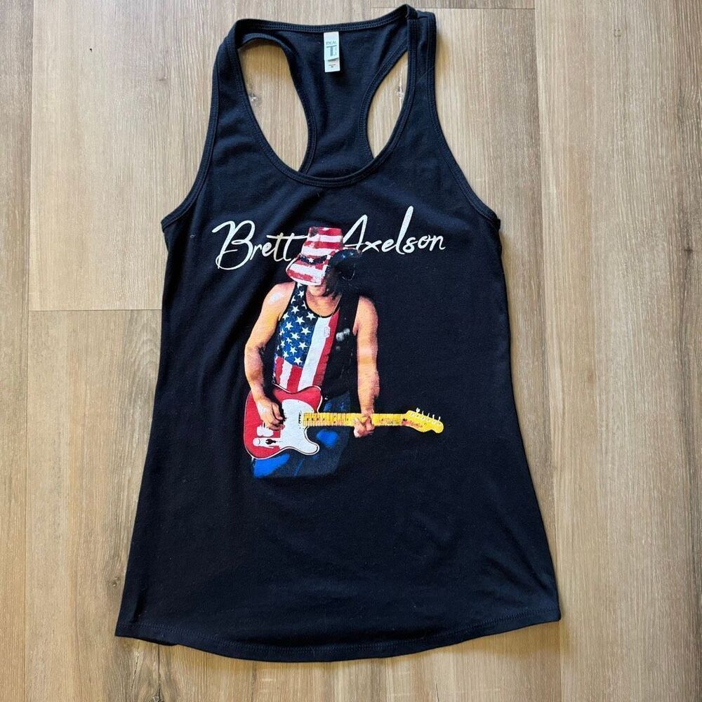 Brett Axelson Black Racerback Tank Top Size Medium Texas Country Music Bretten